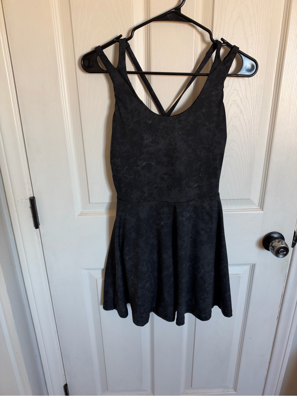 Fabletics Black Textured active Dress with Strappy Back Detail